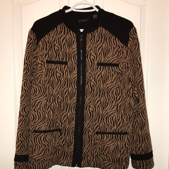 🧵 Tan Jay Leopard Print Blazer - Picture 1 of 4